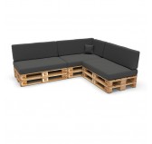 Housse pour coussin décoratif de palette, 40×40 cm, anthracite Housse pour coussin décoratif de palette, 40×40 cm, anthracite