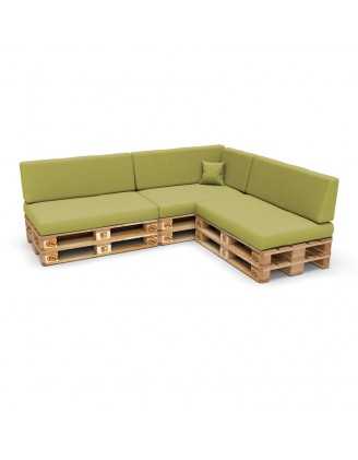 Housse pour coussin décoratif de palette, 40×40 cm, vert lime