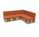 Housse pour coussin décoratif de palette, 40×40 cm, orange Housse pour coussin décoratif de palette, 40×40 cm, orange