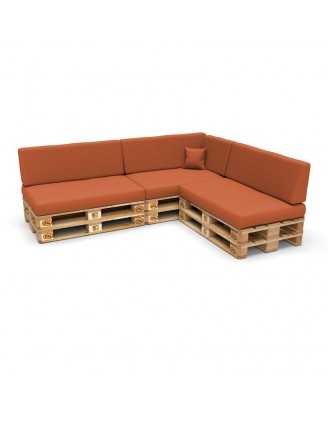 Housse pour coussin décoratif de palette, 40×40 cm, orange