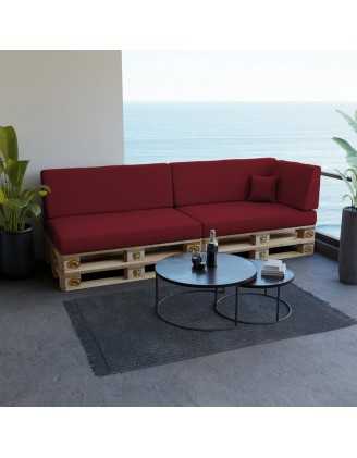 Housse pour coussin décoratif de palette, 40×40 cm, bordeaux