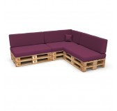 Housse pour coussin décoratif de palette, 40×40 cm, violet