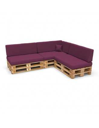 Housse pour coussin décoratif de palette, 40×40 cm, violet