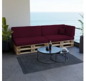Housse pour coussin décoratif de palette, 40×40 cm, violet