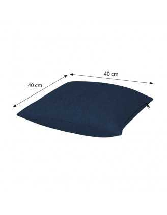 Housse pour coussin décoratif de palette, 40×40 cm, bleu foncé