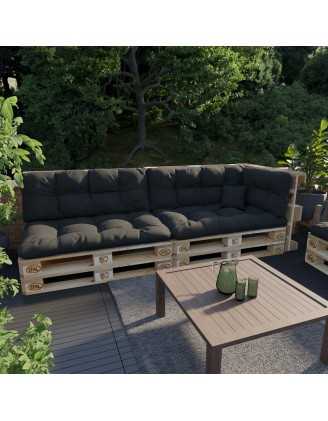 Coussin Décoratif pour Palette et Canapé de Jardin, 40x40 cm, Noir