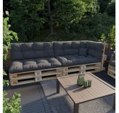 Coussin Décoratif pour Palette et Canapé de Jardin, 40x40 cm, Anthracite