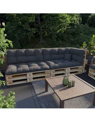 Coussin Décoratif pour Palette et Canapé de Jardin, 40x40 cm, Anthracite