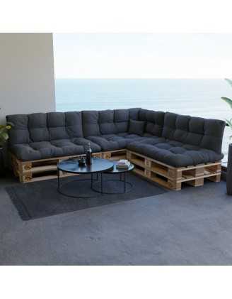 Coussin Décoratif pour Palette et Canapé de Jardin, 40x40 cm, Anthracite