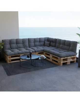 Coussin Décoratif pour Palette et Canapé de Jardin, 40x40 cm, Gris