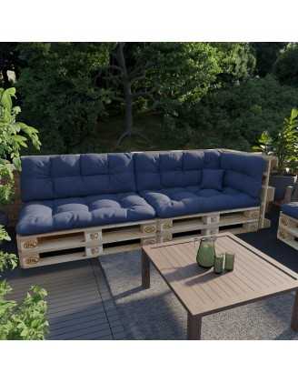 Coussin Décoratif pour Palette et Canapé de Jardin, 40x40 cm, Bleu Foncé