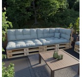 Coussin Décoratif pour Palette et Canapé de Jardin, 40x40 cm, Bleu