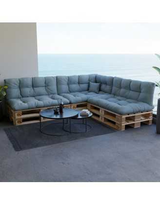 Coussin Décoratif pour Palette et Canapé de Jardin, 40x40 cm, Bleu