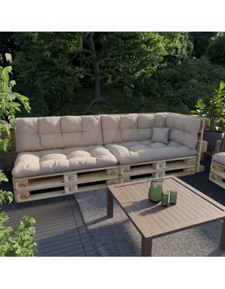 Coussin Décoratif pour Palette et Canapé de Jardin, 40x40 cm, Beige