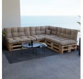 Coussin Décoratif pour Palette et Canapé de Jardin, 40x40 cm, Beige