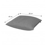 Petit Coussin Décoratif pour Palette et Canapé de Jardin, 40x40 cm, Gris