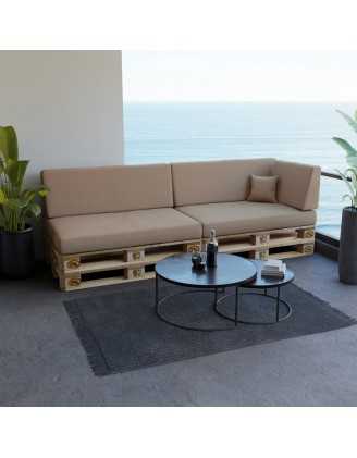 Petit Coussin Décoratif pour Palette et Canapé de Jardin, 40x40 cm, Beige