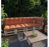 Coussin Décoratif pour Palette et Canapé de Jardin, 40x40 cm, Orange
