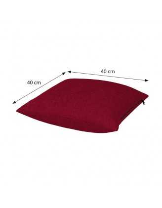 Coussin Décoratif pour Palette et Canapé de Jardin, 40x40 cm, Bordeaux