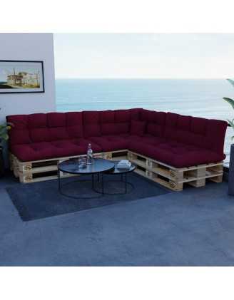 Coussin Décoratif pour Palette et Canapé de Jardin, 40x40 cm, Bordeaux