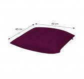 Coussin Décoratif pour Palette et Canapé de Jardin, 40x40 cm, Violet