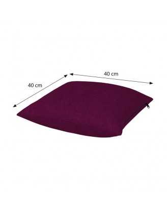 Coussin Décoratif pour Palette et Canapé de Jardin, 40x40 cm, Violet