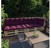 Coussin Décoratif pour Palette et Canapé de Jardin, 40x40 cm, Violet