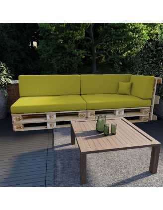 Coussin Décoratif pour Palette et Canapé de Extérieur, 40x40 cm, Vert Lime