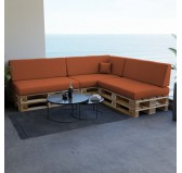 Coussin Décoratif pour Palette et Canapé de Extérieur, 40x40 cm, Orange