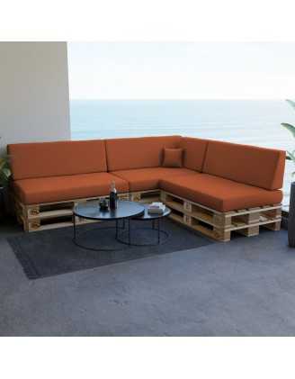 Coussin Décoratif pour Palette et Canapé de Extérieur, 40x40 cm, Orange