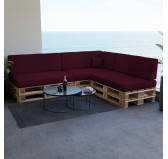Coussin Décoratif pour Palette et Canapé de Extérieur, 40x40 cm, Violet