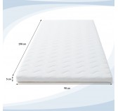 Matelas Topper H3 90x190x5 cm