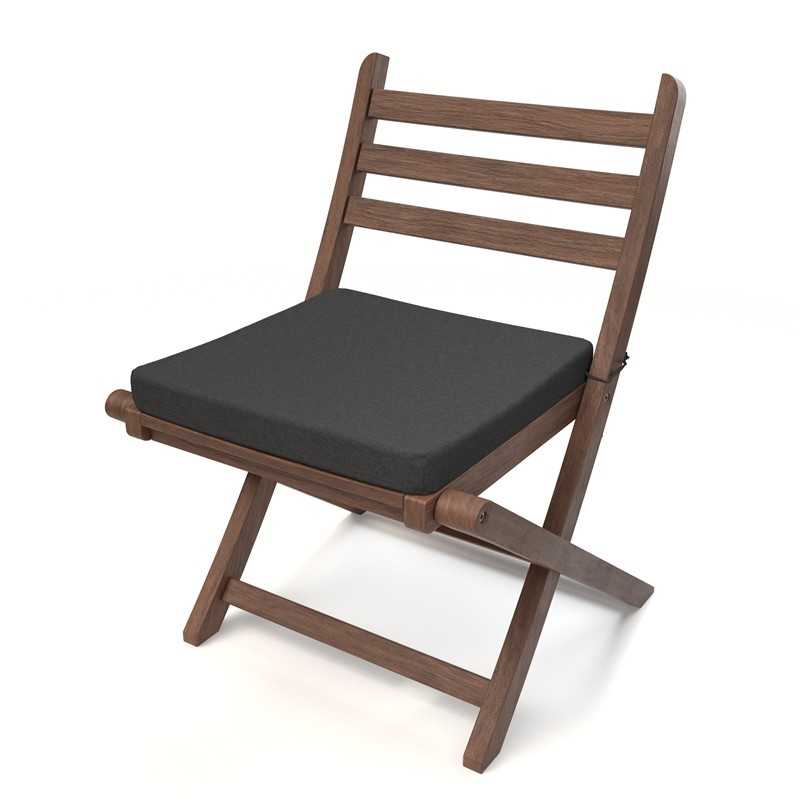 Galette de chaise 50x50x5 cm – Anthracite – Coussin pour banquette et banc – Intérieur & extérieur