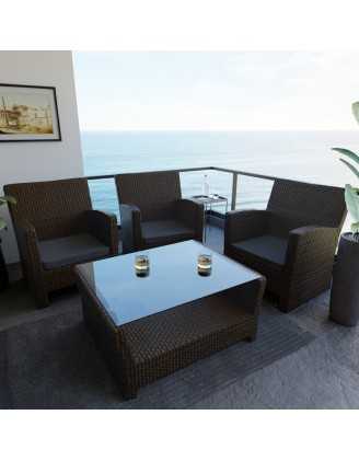 Galette de chaise 50x50x5 cm – Anthracite – Coussin pour banquette et banc – Intérieur & extérieur