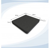 Galette de chaise 60x60x5 cm – Anthracite – Coussin pour banquette et banc – Intérieur & extérieur