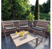 Galette de chaise 60x60x5 cm – Anthracite – Coussin pour banquette et banc – Intérieur & extérieur