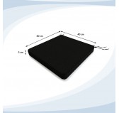 Galette de chaise 40x40x5 cm – Noir – Coussin pour banquette et banc – Intérieur & extérieur