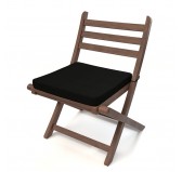 Galette de chaise 50x50x5 cm – Noir – Coussin pour banquette et banc – Intérieur & extérieur