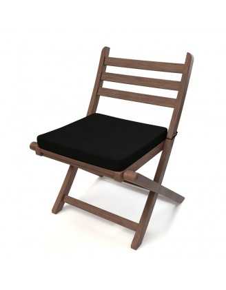 Galette de chaise 70x70x5 cm – Noir – Coussin pour banquette et banc – Intérieur & extérieur