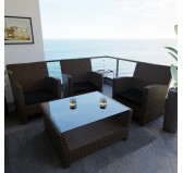 Galette de chaise 70x70x5 cm – Noir – Coussin pour banquette et banc – Intérieur & extérieur