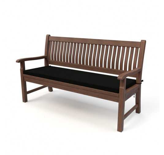 Coussin banquette, banc et balançoire 150x50x5 cm – Noir – Intérieur & extérieur