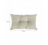 Coussin de Dossier de Chaise de Jardin Beige 60x40