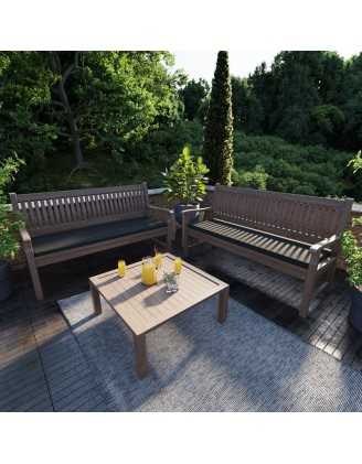 Coussin banquette, banc et balançoire 200x40x5 cm – Noir – Intérieur & extérieur