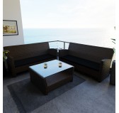 Coussin banquette, banc et balançoire 200x50x5 cm – Noir – Intérieur & extérieur