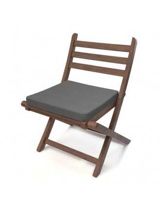 Galette de chaise 60x60x5 cm – Gris – Coussin pour banquette et banc – Intérieur & extérieur