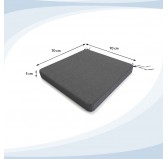 Galette de chaise 70x70x5 cm – Gris – Coussin pour banquette et banc – Intérieur & extérieur