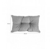 Coussin de Dossier de Chaise de Jardin Gris 50x40