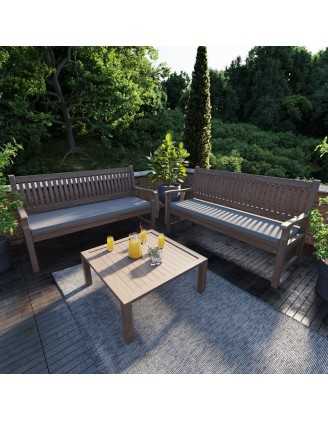 Coussin banquette, banc et balançoire 160x50x5 cm – Gris – Intérieur & extérieur