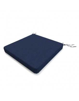 Galette de chaise 40x40x5 cm – Bleu Foncé – Coussin pour banquette et banc – Intérieur & extérieur