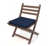 Galette de chaise 40x40x5 cm – Bleu Foncé – Coussin pour banquette et banc – Intérieur & extérieur